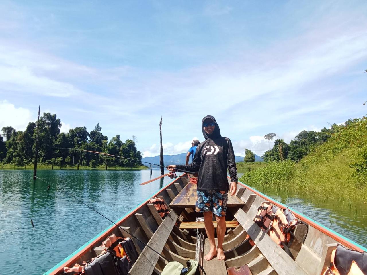 Fishing on Cheow Lan Lake Khao Sok National Park