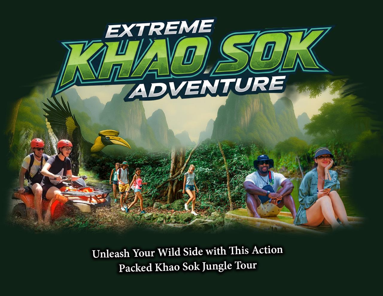 Extreme Khao Sok Adventure: ATV Ride, Bamboo Rafting & Jungle Trek in One Day!