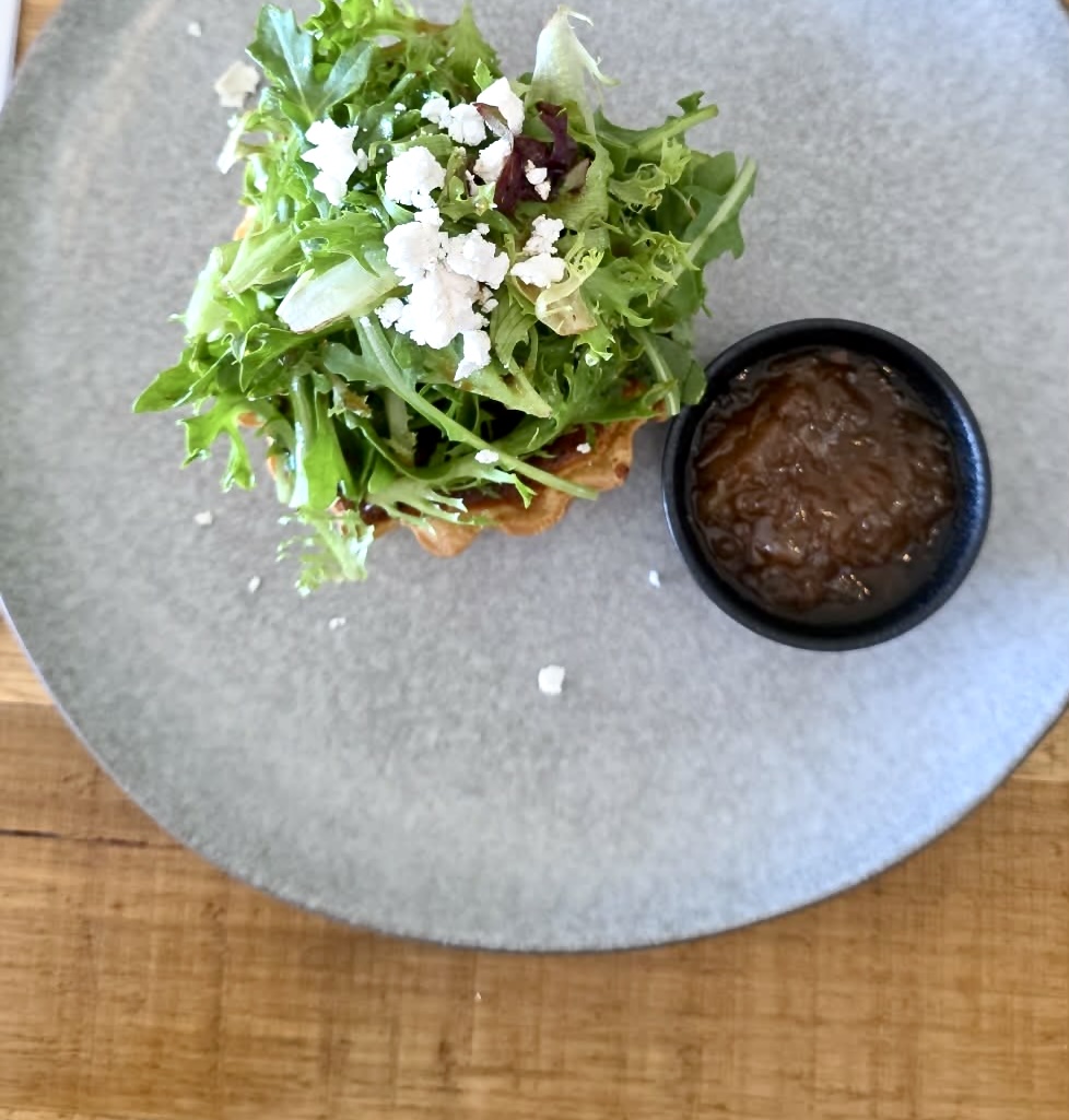 Pumpkin & Goat Cheese Tart & Wine