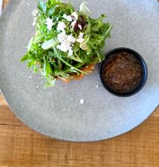 Pumpkin & Goat Cheese Tart & Wine