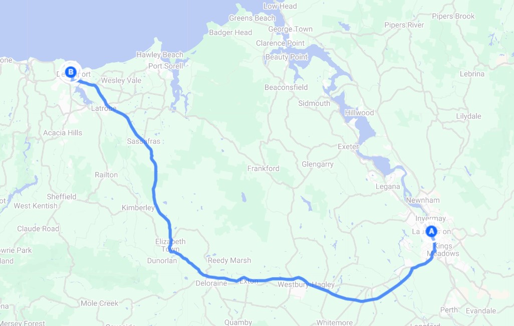 Launceston to Devonport
