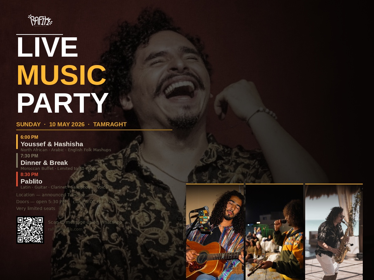 Live Music Party — Tamraght · Rafiki Experiences