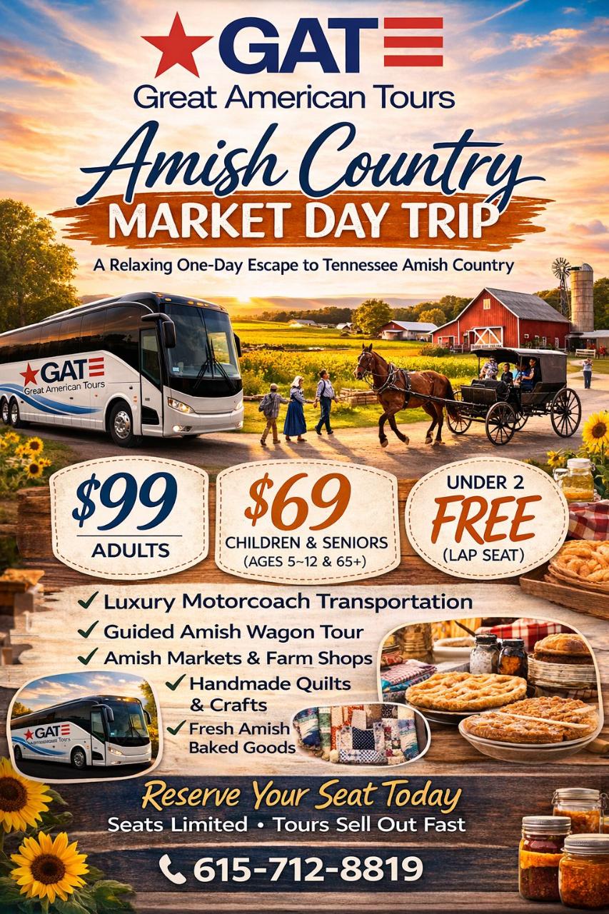 Amish Country Market Day Trip: Relaxing Tennessee Escape