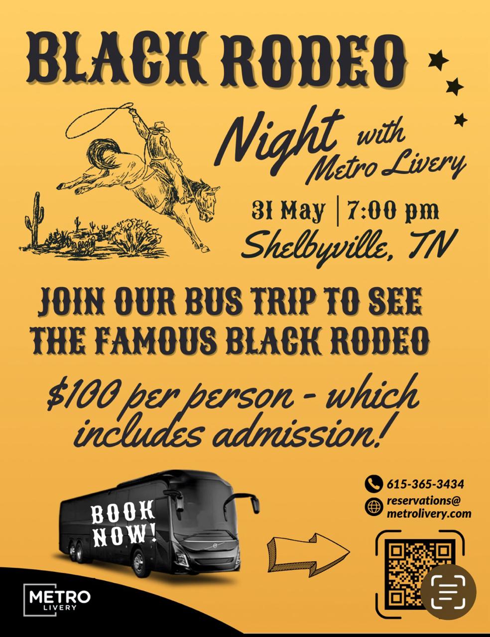 BLACK RODEO Night with Metro Livery