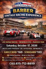 Barber Vintage Racing Experience