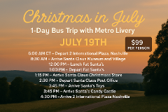 Christmas in July - 1-Day Bus Trip with Metro Livery