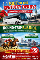Kentucky Derby Round-Trip Bus Ride from Nashville