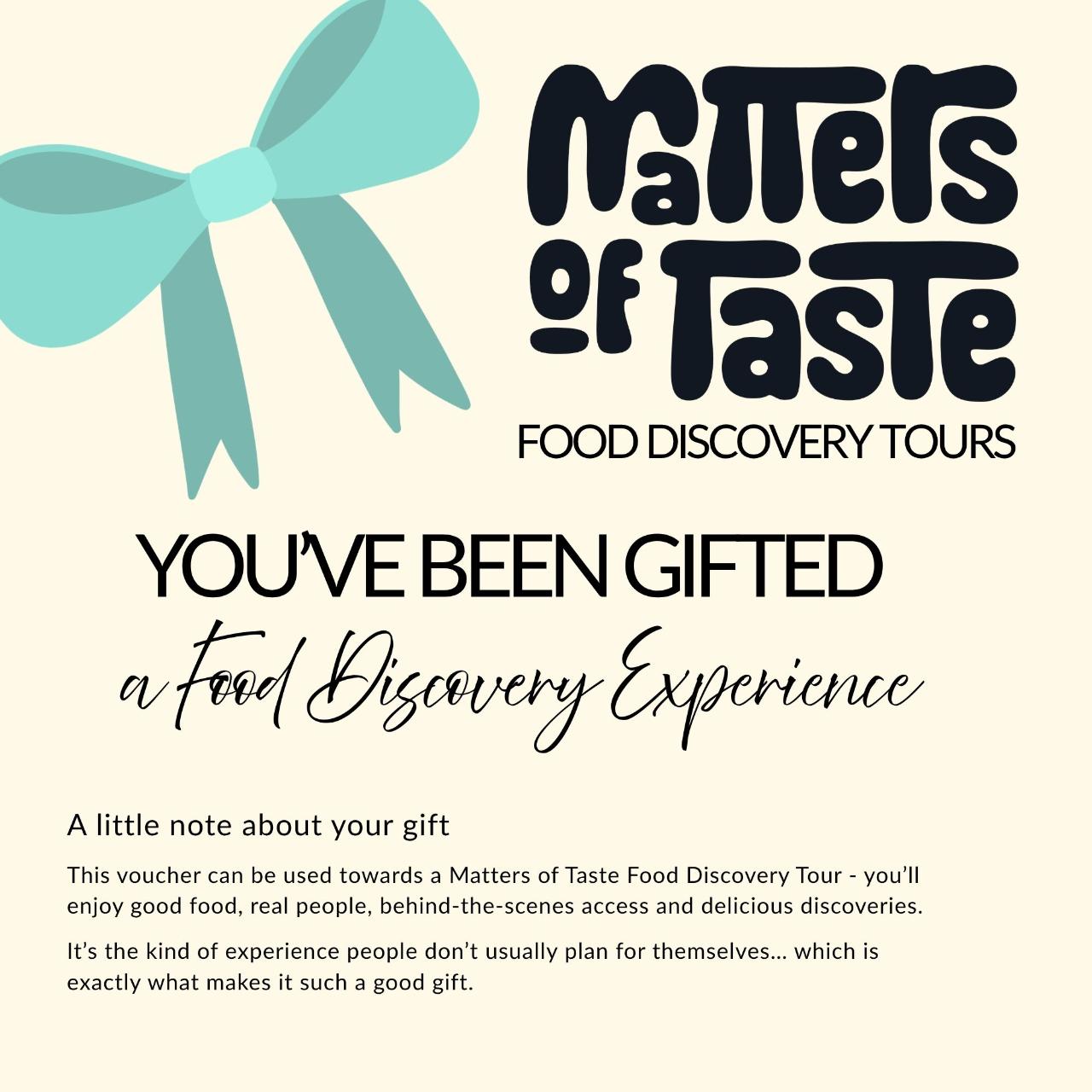 Food Tour Gift Voucher $250