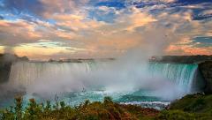 Niagara Falls at Night with Power Station Light Show