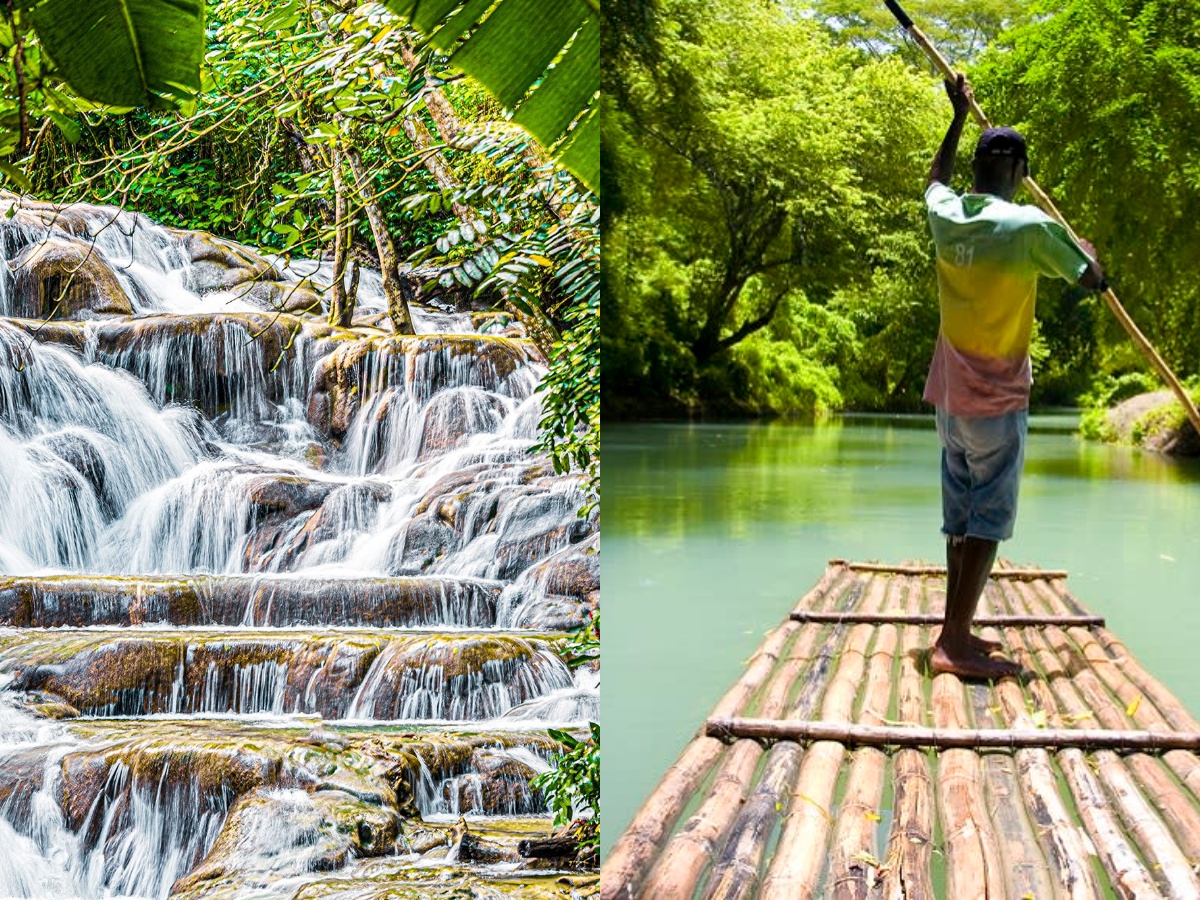 Dunn’s River Falls & Martha Brae River Rafting Combo Tour Package