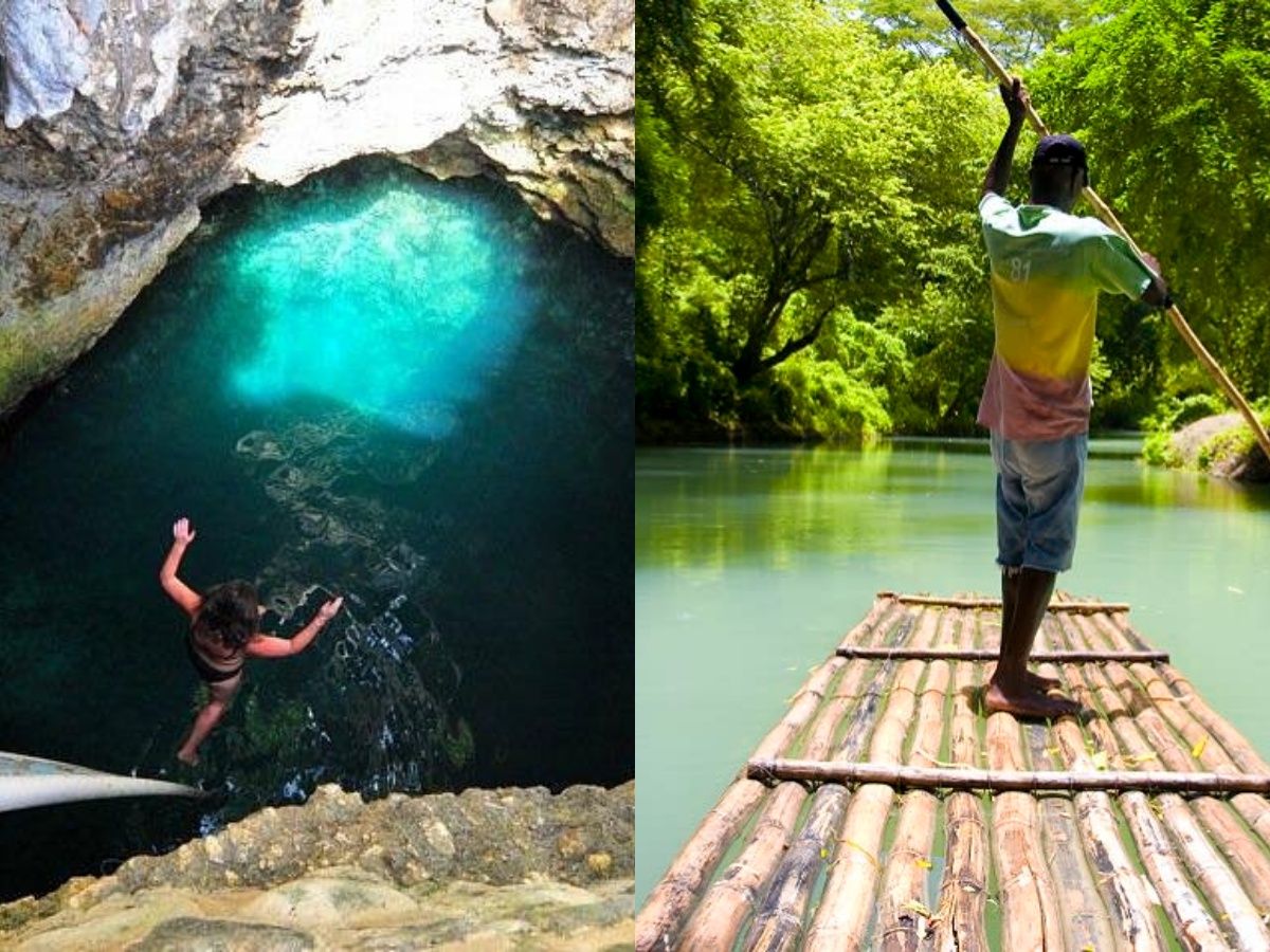 Blue Hole Ocho Rios & Martha Brae River Rafting Combo Tour Package