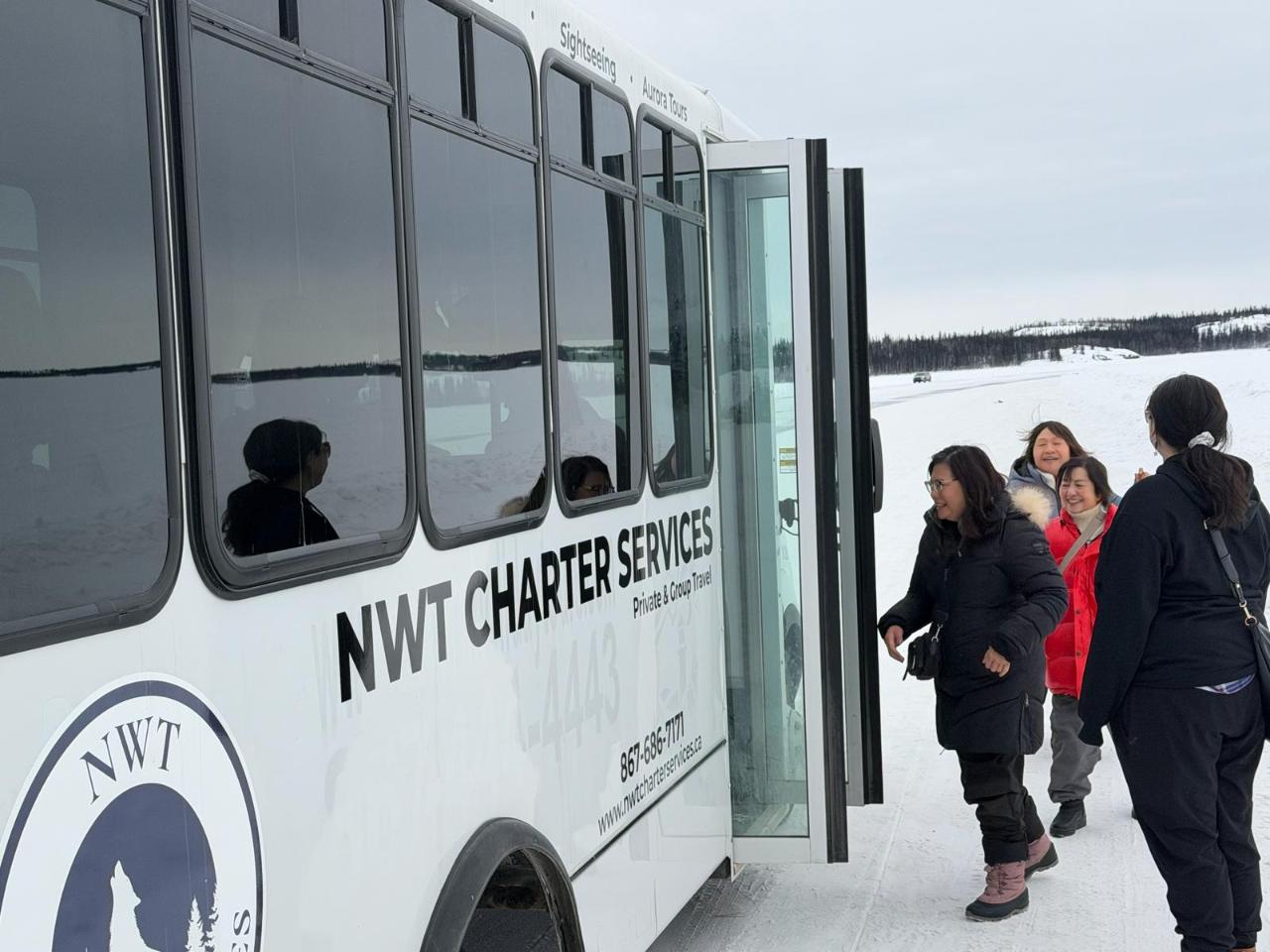 Ice Road & Scenic Winter Drive — Shared Bus