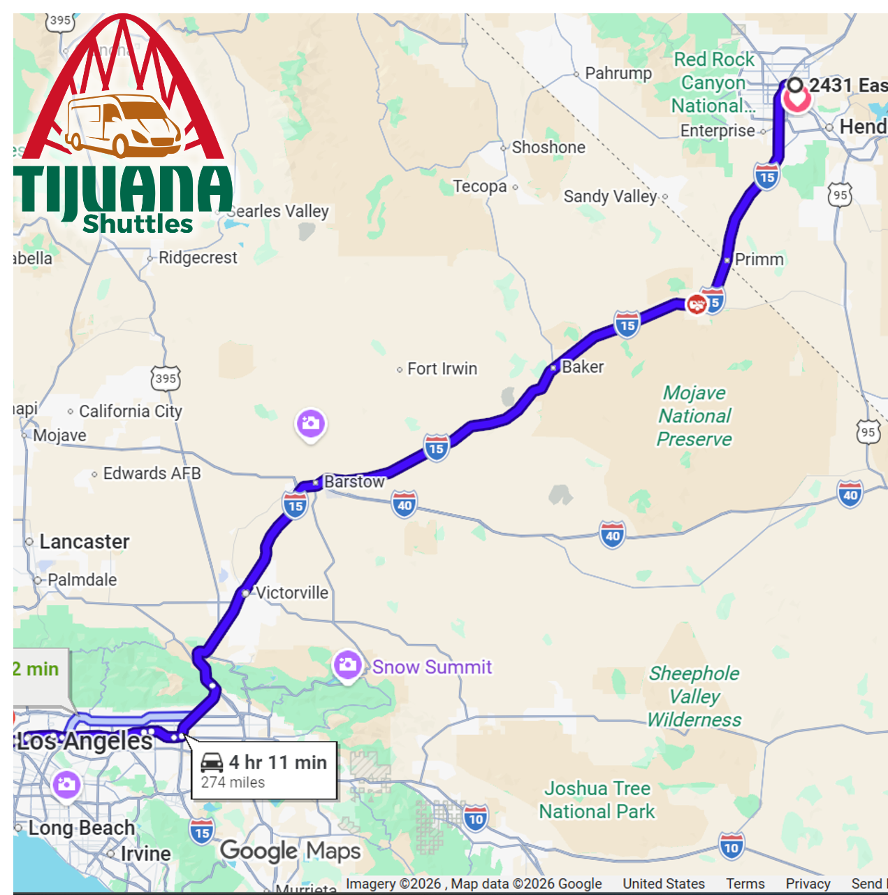 Las Vegas to Los Angeles