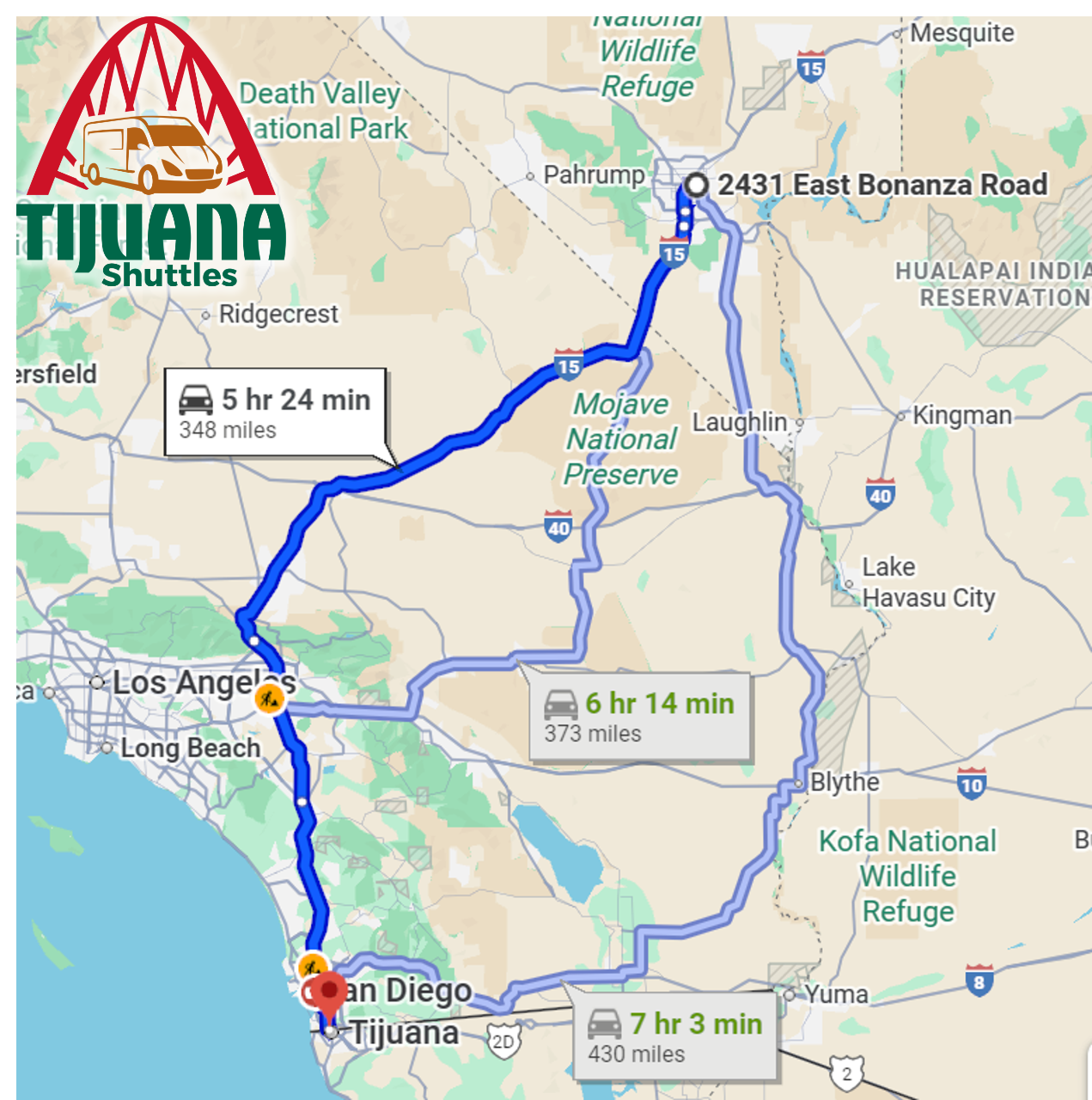 Las Vegas to San Ysidro