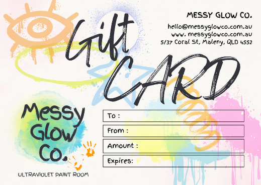 Glow Wild Paint Party Session Gift Card (Ages 18 mths+)