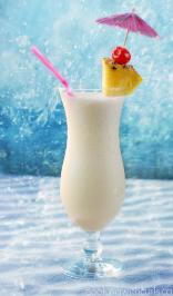 Piña Colada with Fresh Orange Juice 