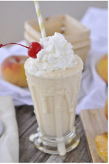 Vanilla Milkshake with Whipped Cream 