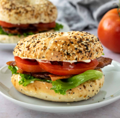 Bagel with Turkey, Cheese, Tomato & Avocado 