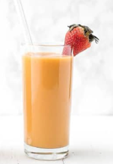Mango & Strawberry Smoothie with fresh Orange juice 