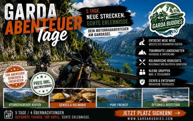 Abenteuer-Tage 2026  inkl. Mietmotorrad - 5 Tage