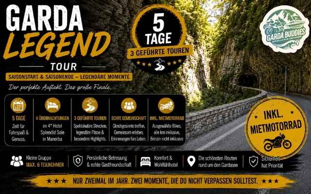 GARDA LEGEND TOUR  inkl. Mietmotorrad