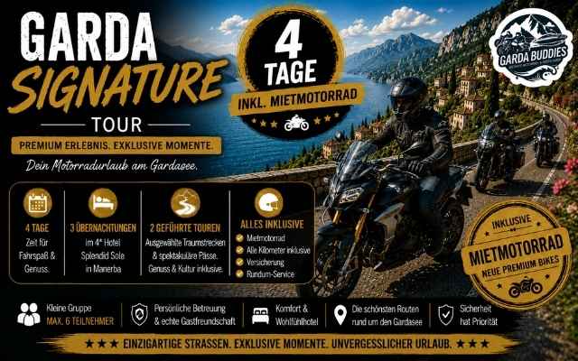 GARDA SIGNATURE Tour inkl. Mietmotorrad - 4 Tage