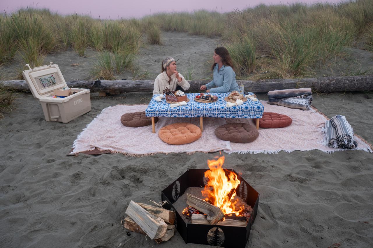 Sunset Beach Picnic and Bonfire