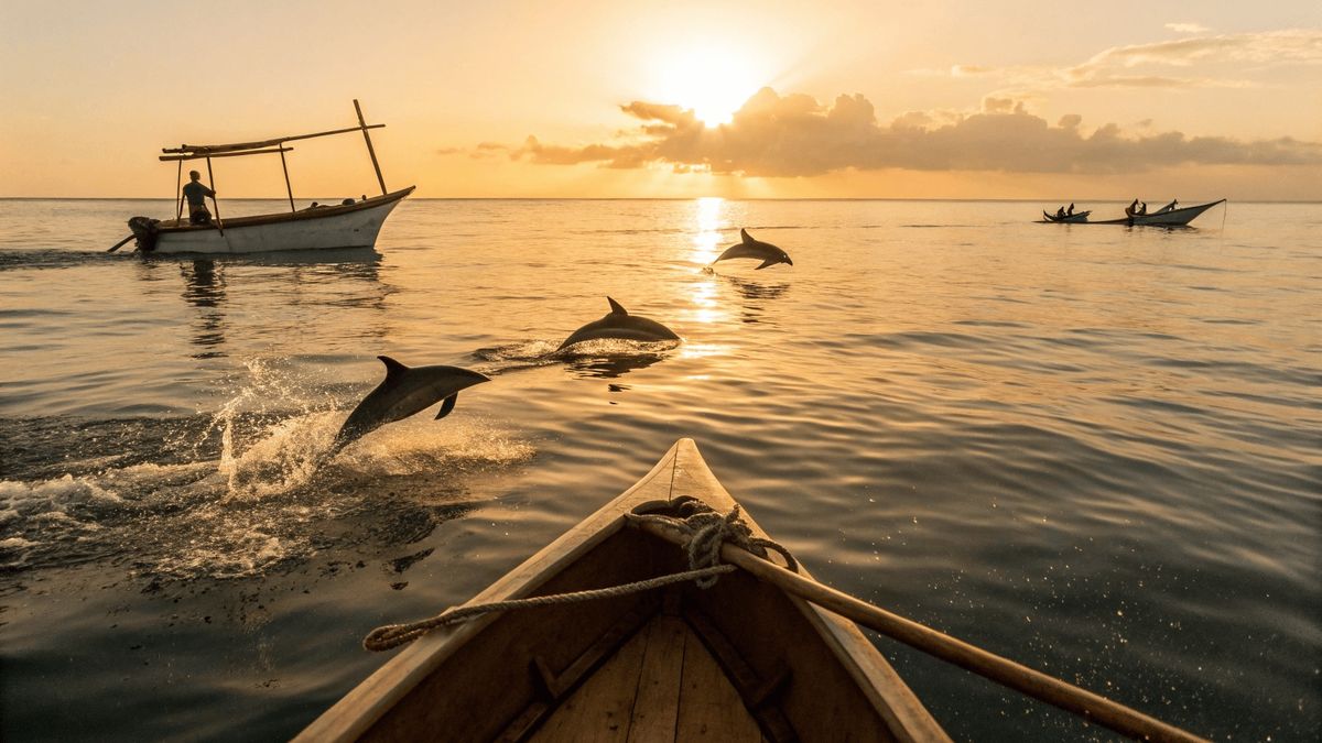 Bali Dolphin Sunrise Tour with Waterfalls & Temples