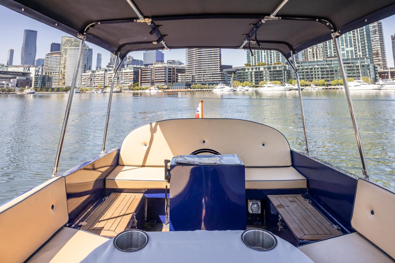 Electric boat hire on the Yarra River
