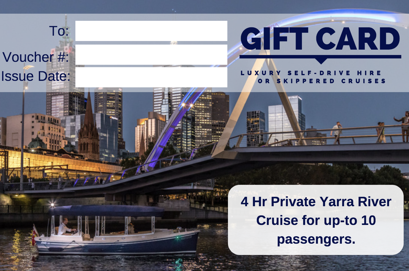 4 Hour Luxury Cruise with private Skipper Gift Card Melbourne Boat