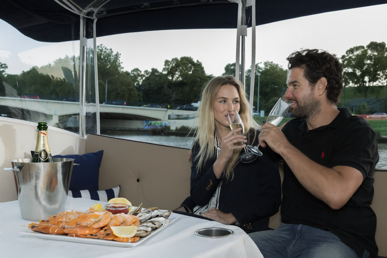 Intimate Seafood, Champagne and City Views Cruise on the Yarra - Up to 6 Persons