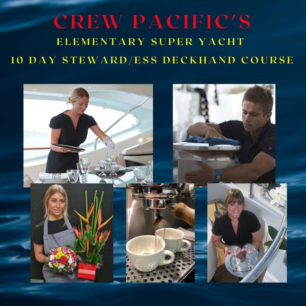 Ten-Day Super Yacht Steward/ess/Deckhand Course