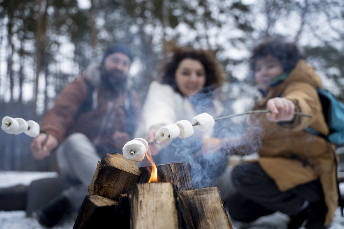 Arctic Snowshoe Moments: Fire, Cocoa & Marshmallows