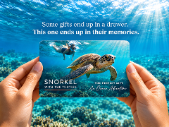 Gift Card -Double adventure Boat Charter- Snorkel gear not  included.