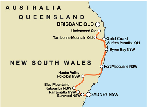 Brisbane / Sydney Coastal - Self Drive Motorcycle Tour (BNE)