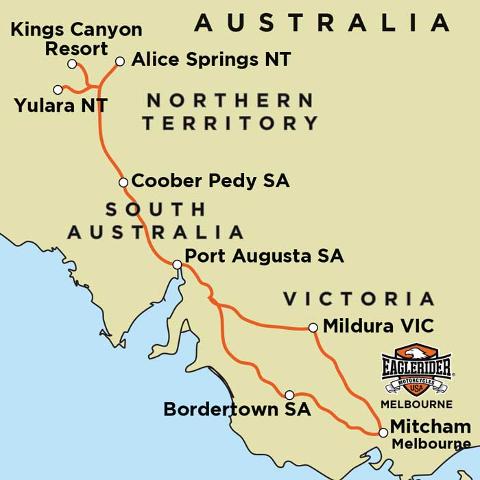 Red Centre - Guided Motorcycle Tour (MEL)