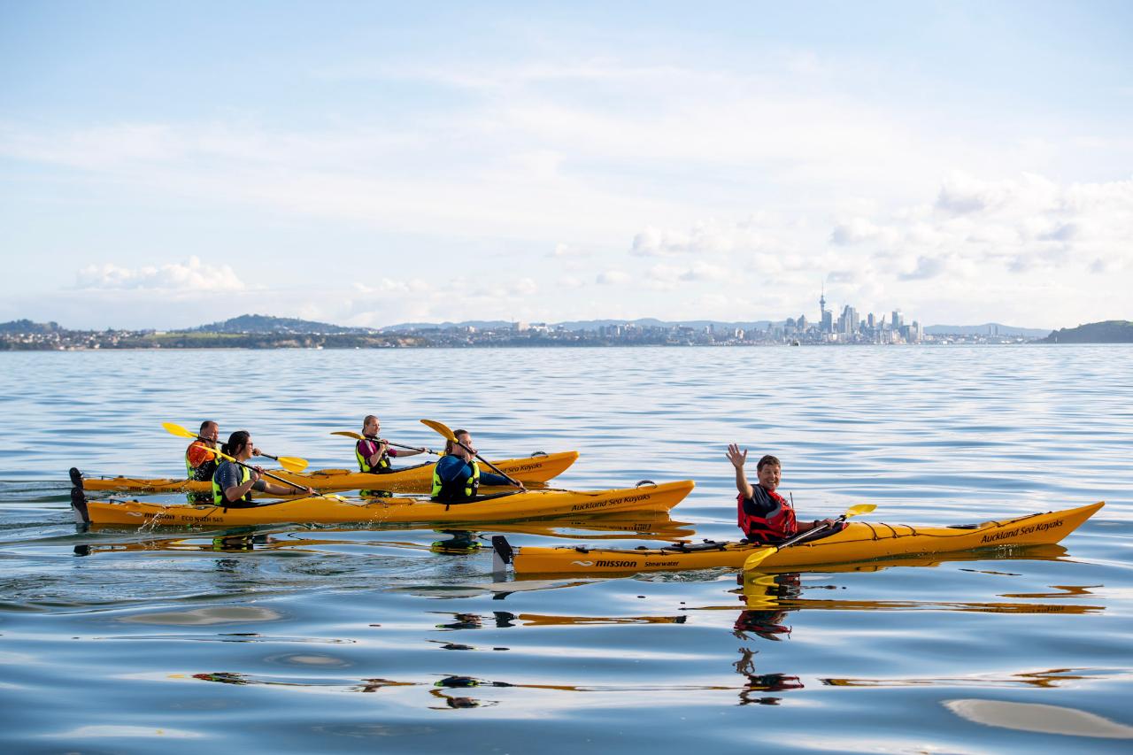 Day Sea Kayak tour to Rangitoto Island with BBQ Lunch