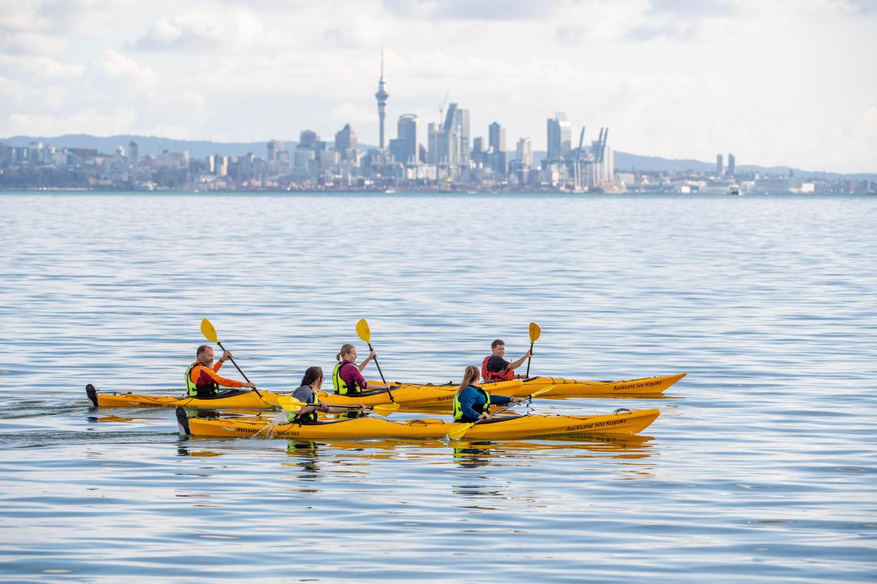 Meetup Sunset / Night Kayak to Rangitoto Island with BBQ Dinner