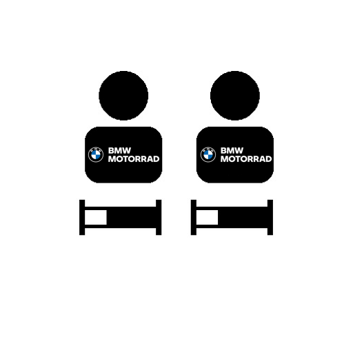 2 BMW Riders - double room share