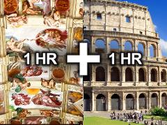 Rome Touch & Go: 1hr Sistine Chapel and 1hr Colosseum