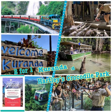 Kuranda (Skyrail & Train) +  Hartley's Crocodile Adventures Day trip- 2 Day Package