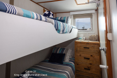 Cabin 27 - King Single Bunk Cabin on the Main Deck - Abrolhos Islands Cruise - Boat out & Fly back