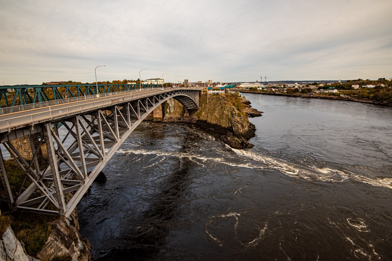 Saint John Night Tour with Dinner at Reversing Falls