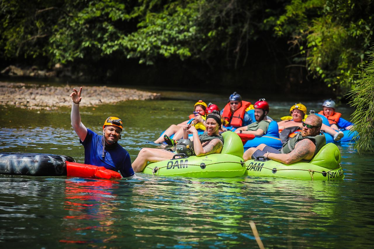 CAVE TUBING at Nohoch Che'en Caves Branch Archaeological Reserve Day Tour