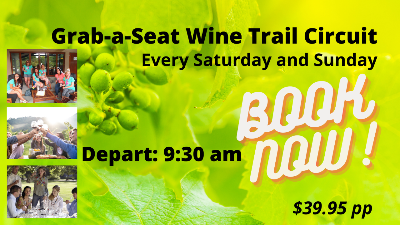 Grab a Seat Wine Circuit Tasting in Marlborough 9:30 am