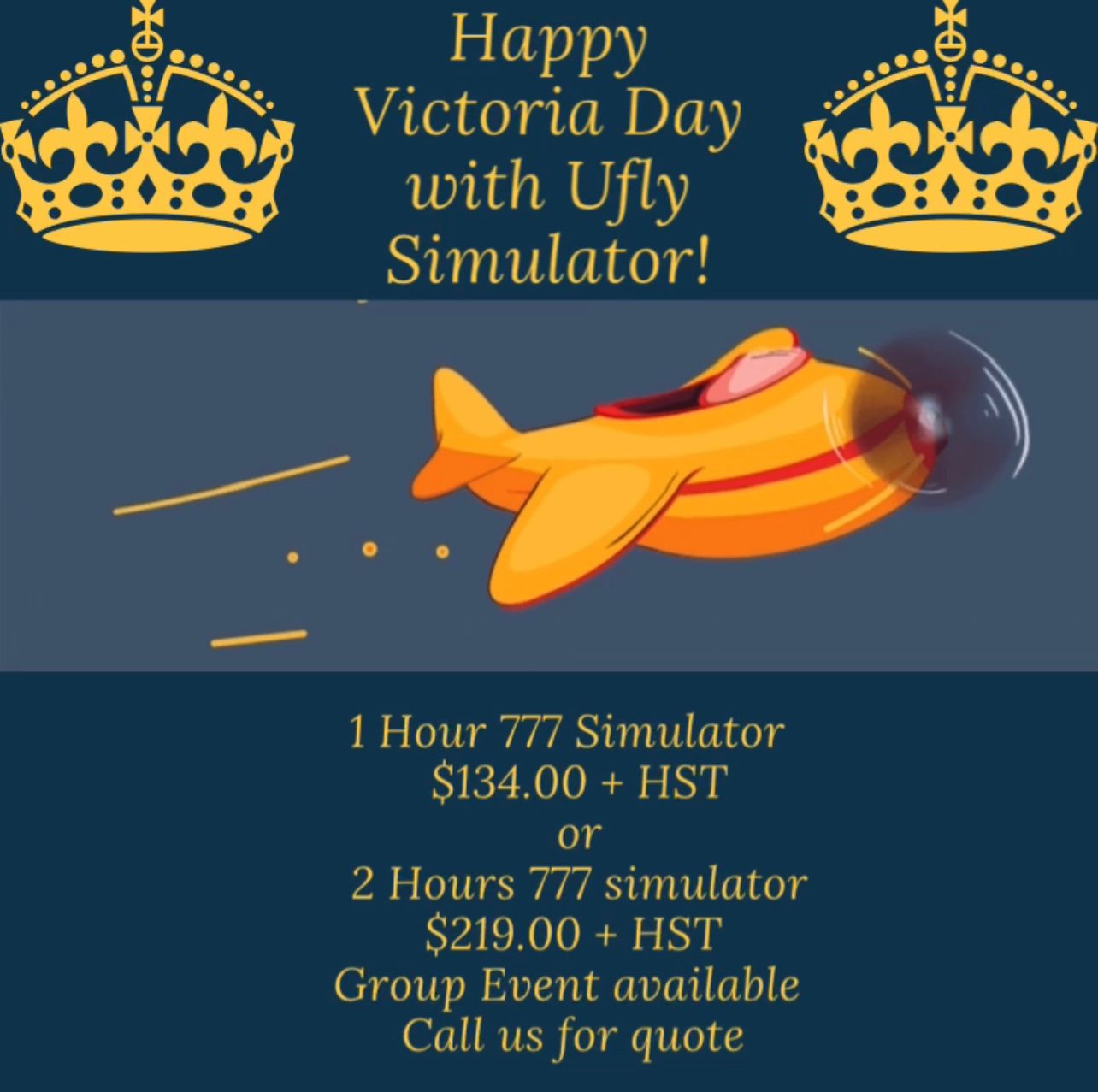 2023 Victoria Day 1Hour Special UFly Simulator Inc. Reservations