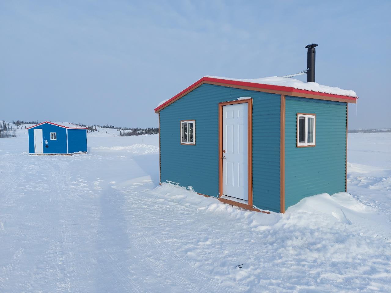 YELLOWKNIFE ICE FISHING TOUR IN HEATED SHACKS Sport Hands on Fishing Experience Arctic Tours