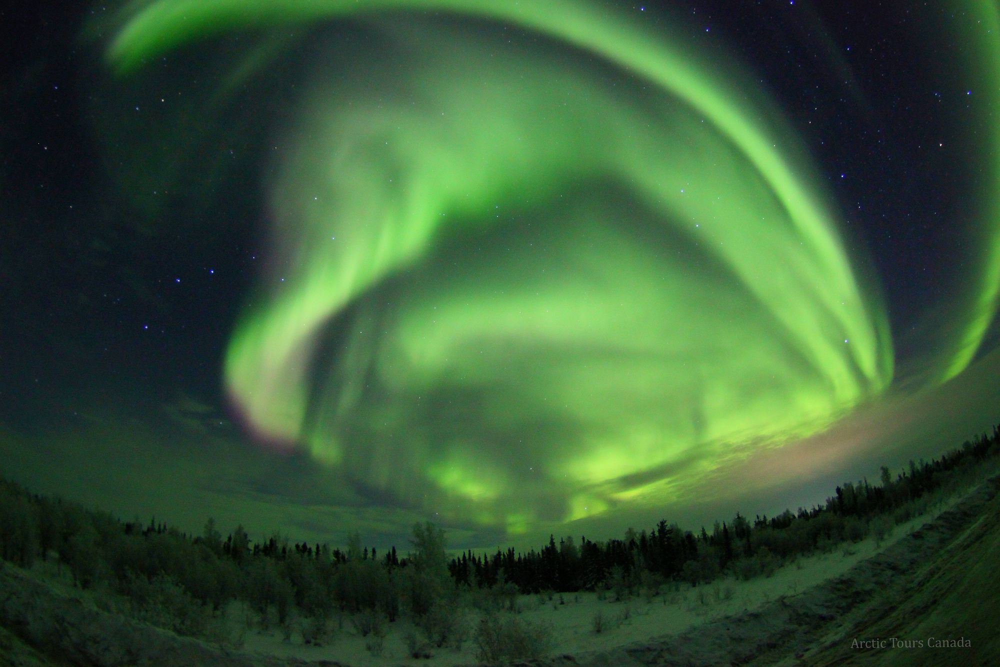 4-Day Yellowknife Northern Lights Winter Holiday Package**Northern Lights**<br>**
Aurora Borealis**