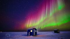 Private Ice Fishing and Aurora Tour in Heated Hut