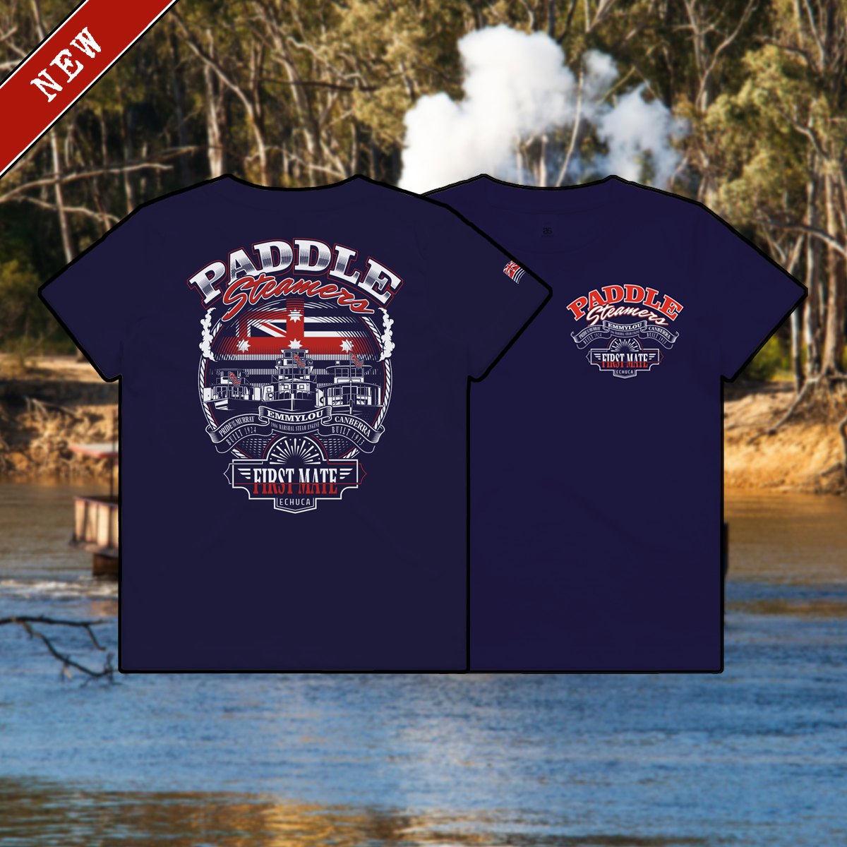 T-Shirt - Paddlesteamers Navy Kids